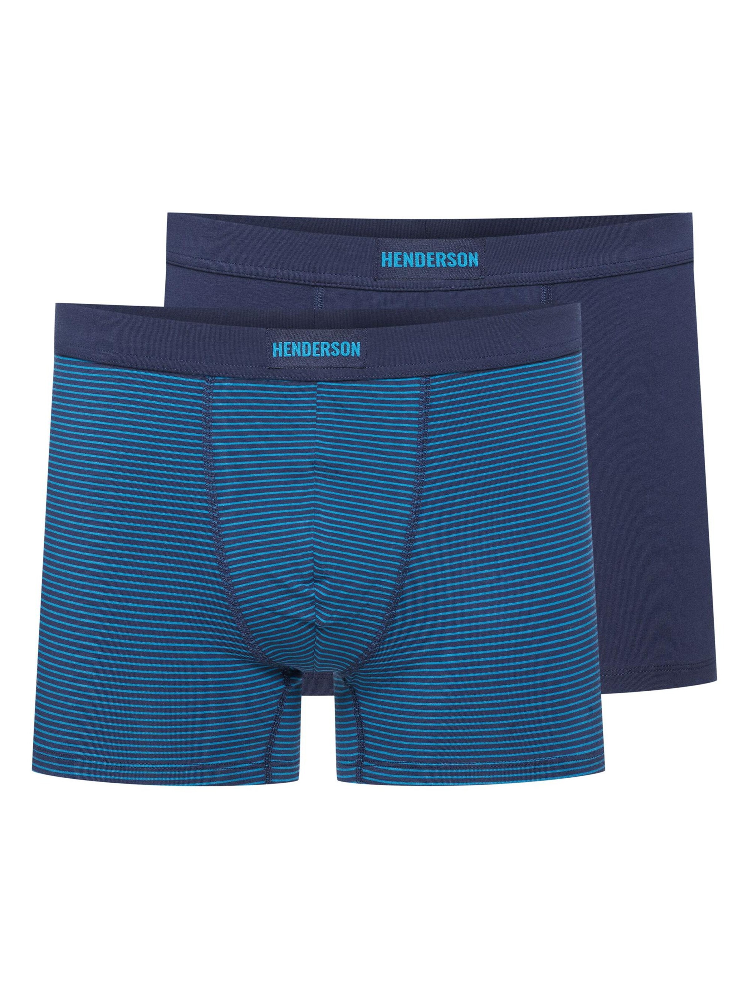 Boxer 'Boxershorts Doppelpack Baumwollmix im Mix elastischer Bund BELL' di Henderson in blu: frontale