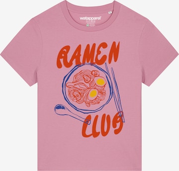 Maglietta 'Ramen Club' di Watapparel in rosa: frontale