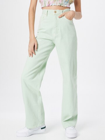 Wide leg Jeans 'Holly' di PIECES in verde: frontale