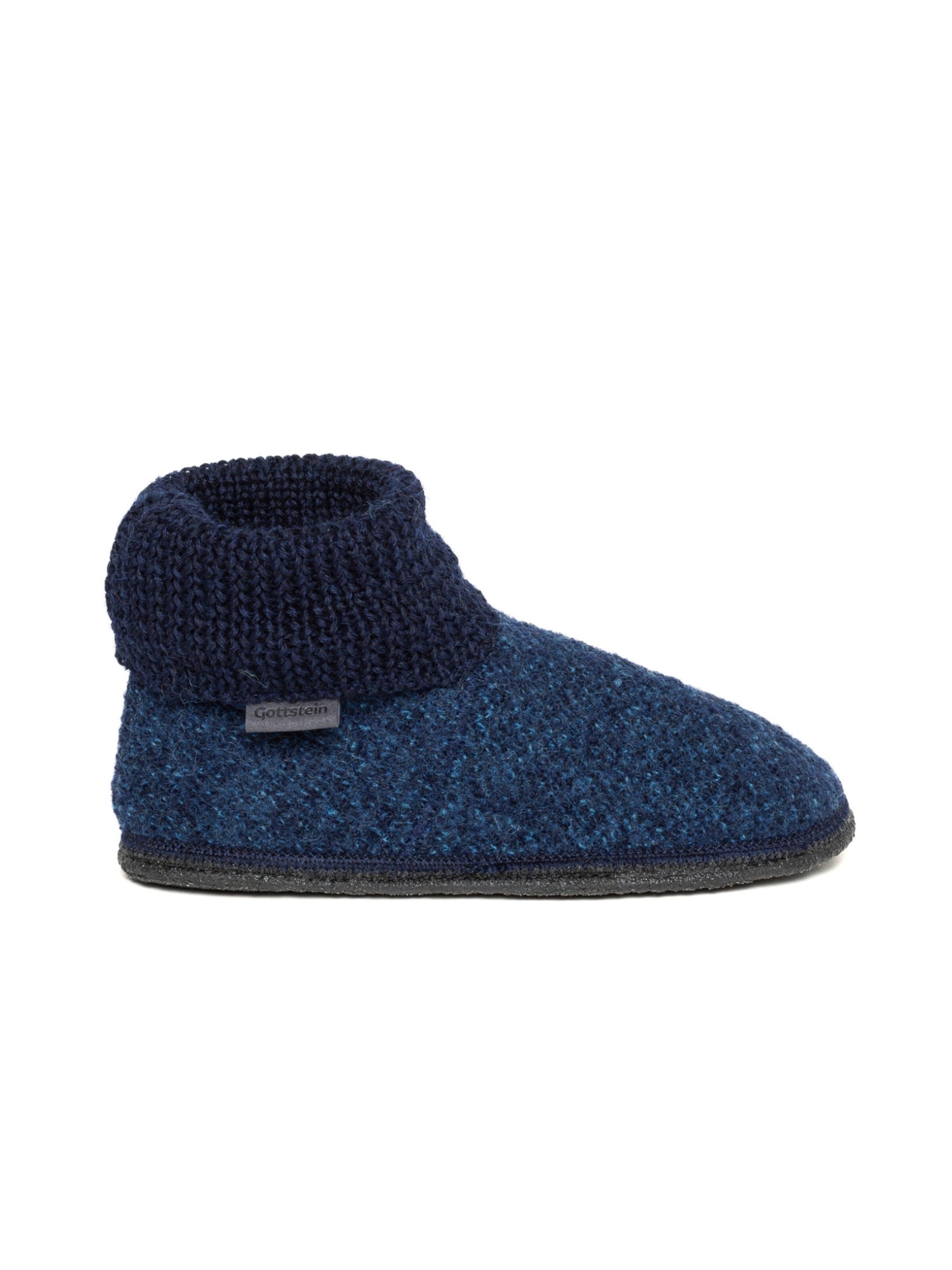 Gottstein Slippers 'Hüttenschuhe Wool Venture High' in Blue