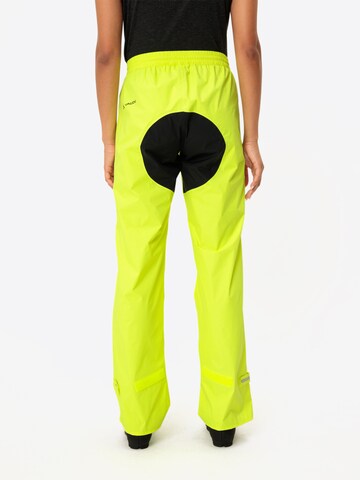 VAUDE Regular Outdoor trousers 'Drop' in Yellow
