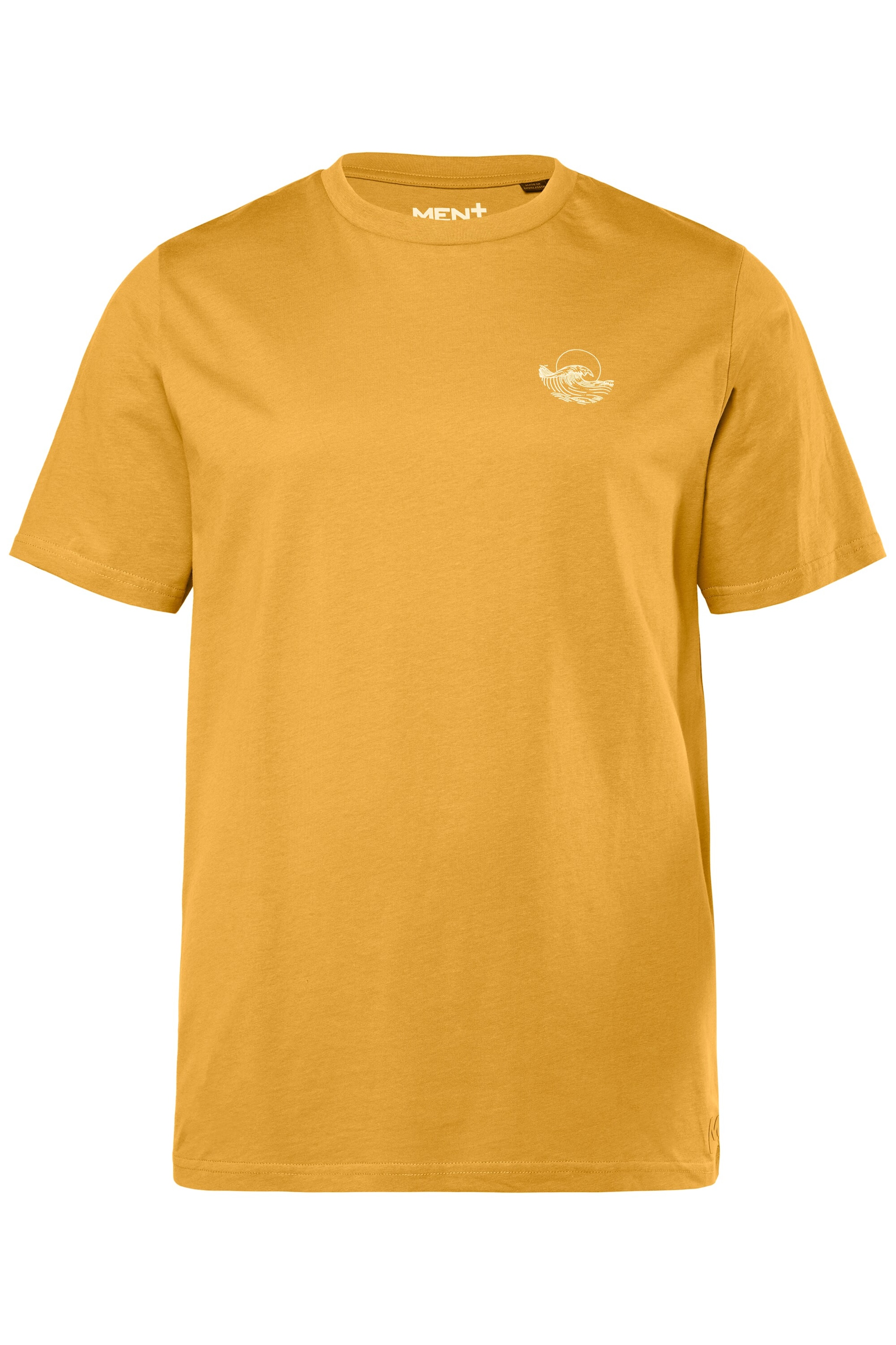 Men Plus Shirt in Yellow: front