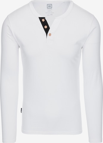T-Shirt 'OM-LSCL-0107' Ombre en blanc : devant