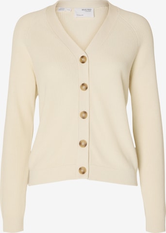 SELECTED FEMME Knit cardigan in Beige: front