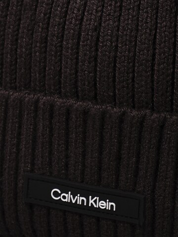 Calvin Klein Beanie 'CLASSIC' in Brown