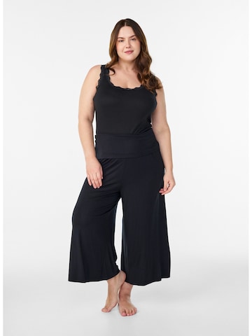 Zizzi Široký strih Nohavice 'Msirku' - Čierna