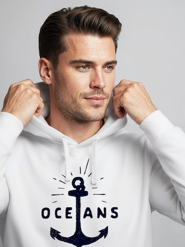 Neverless Sweatshirt 'Oceans Anker' in White