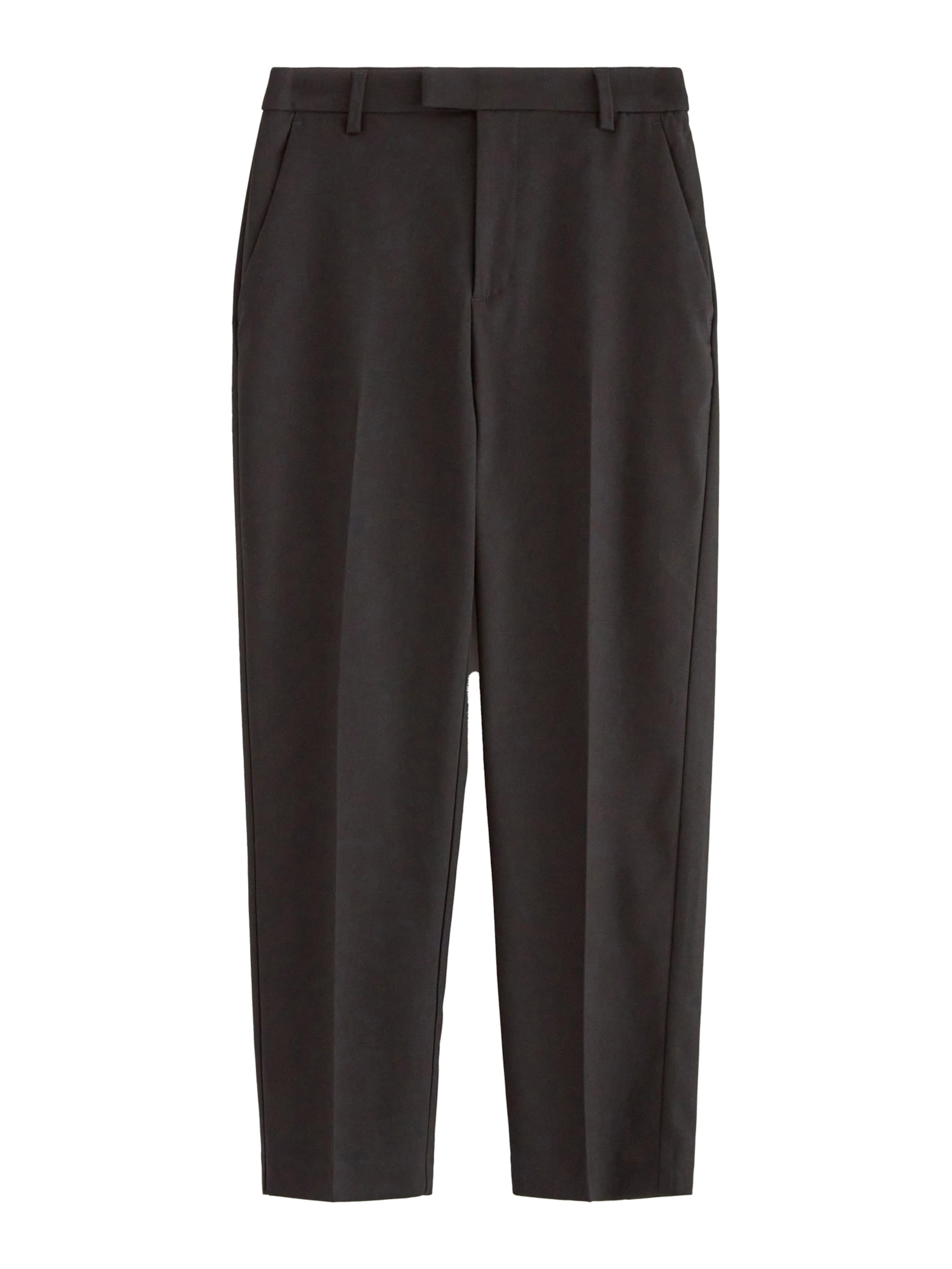 Lindex Regular Trousers with creases 'Polly' in Black: front