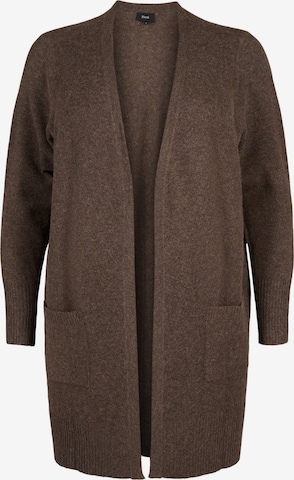 Cardigan 'Casunny' Zizzi en marron : devant