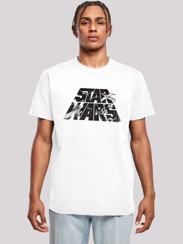 Maglietta 'Star Wars' di F4NT4STIC in bianco: frontale