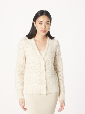 NAF NAF Strickjacke 'DAPHNE' in Beige: Vorderseite