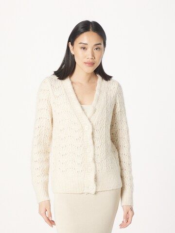 NAF NAF Strickjacke 'DAPHNE' in Beige: predná strana