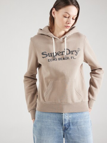 Sweat-shirt 'Venue' Superdry en beige : devant