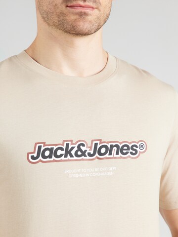 JACK & JONES Shirt 'JWHVESTERBRO NEWTON' in Beige