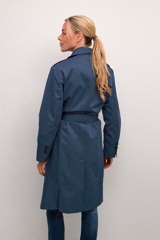 Cream Between-Seasons Coat 'Novinna ' in Blue