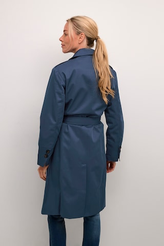 Cream Between-Seasons Coat 'Novinna ' in Blue