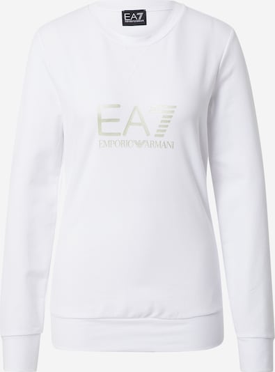 EA7 Emporio Armani Sweatshirt in silber / weiß, Produktansicht