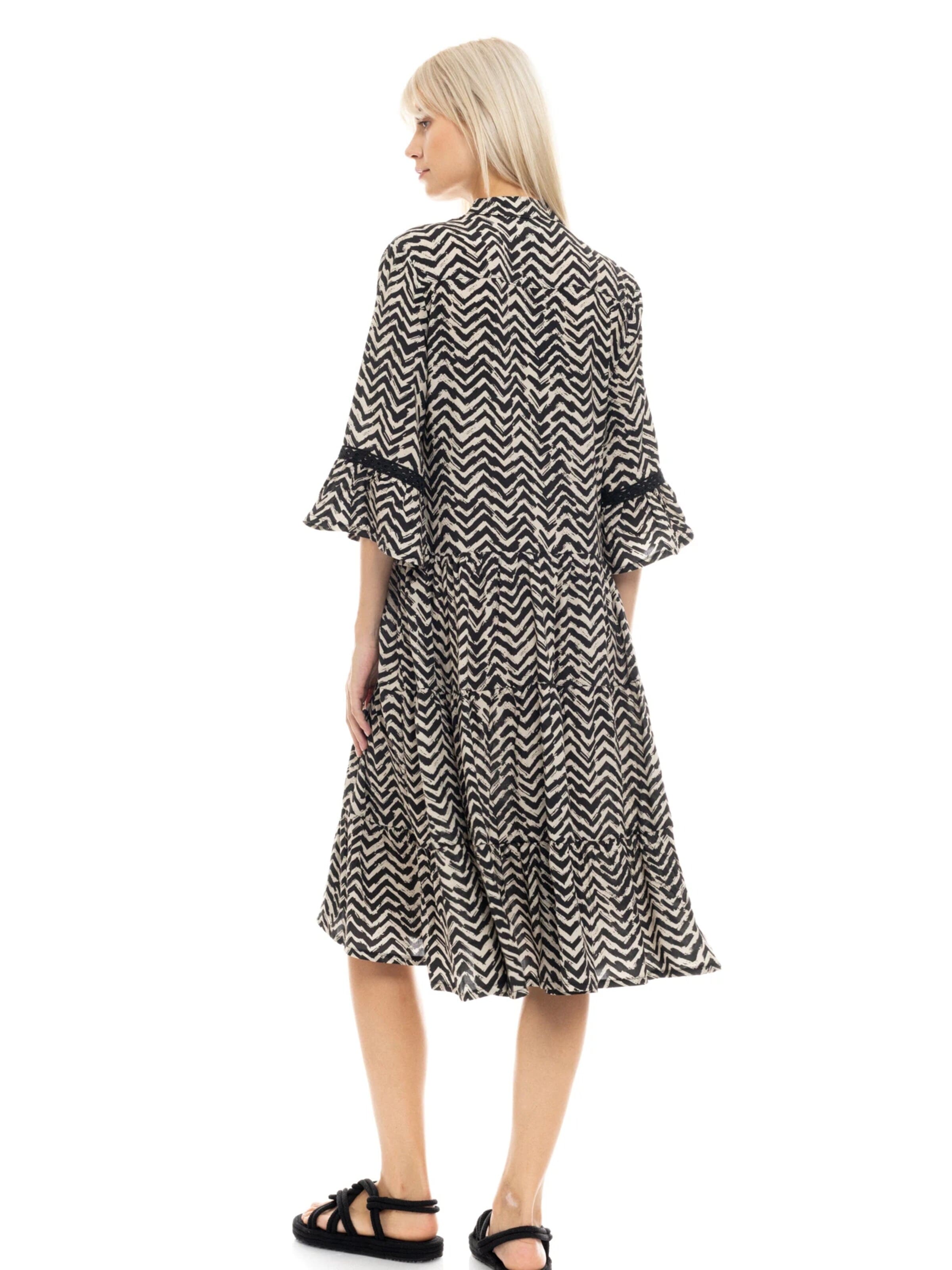 Robe 'BEACHWEAR LONG HAVANA' Pink Label en noir