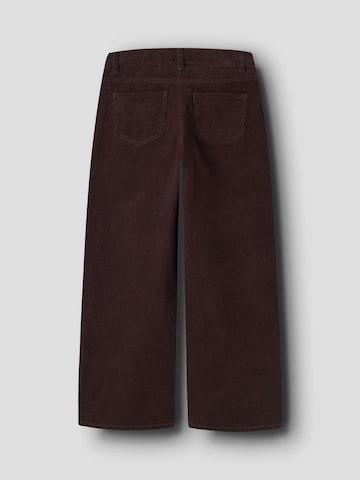 NAME IT - Pierna ancha Pantalón en marrón