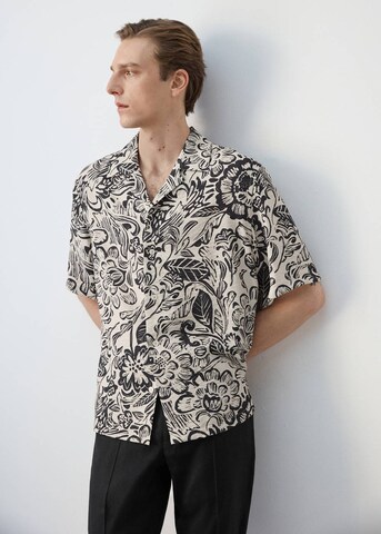 MANGO MAN Regular fit Button Up Shirt 'Sicilia' in Beige
