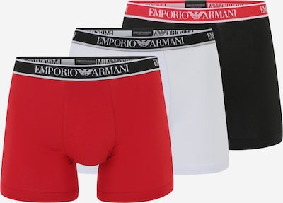 Emporio Armani Boxershorts in rot / schwarz / naturweiß, Produktansicht