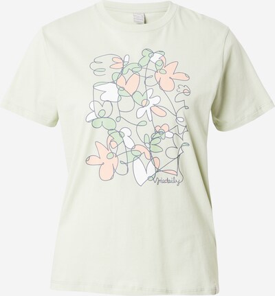 Iriedaily Majica 'Line Blossom' u morsko plava / svijetlozelena / narančasta / bijela, Pregled proizvoda