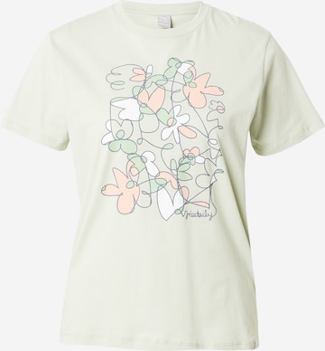 Iriedaily - Camiseta 'Line Blossom' en verde: frente