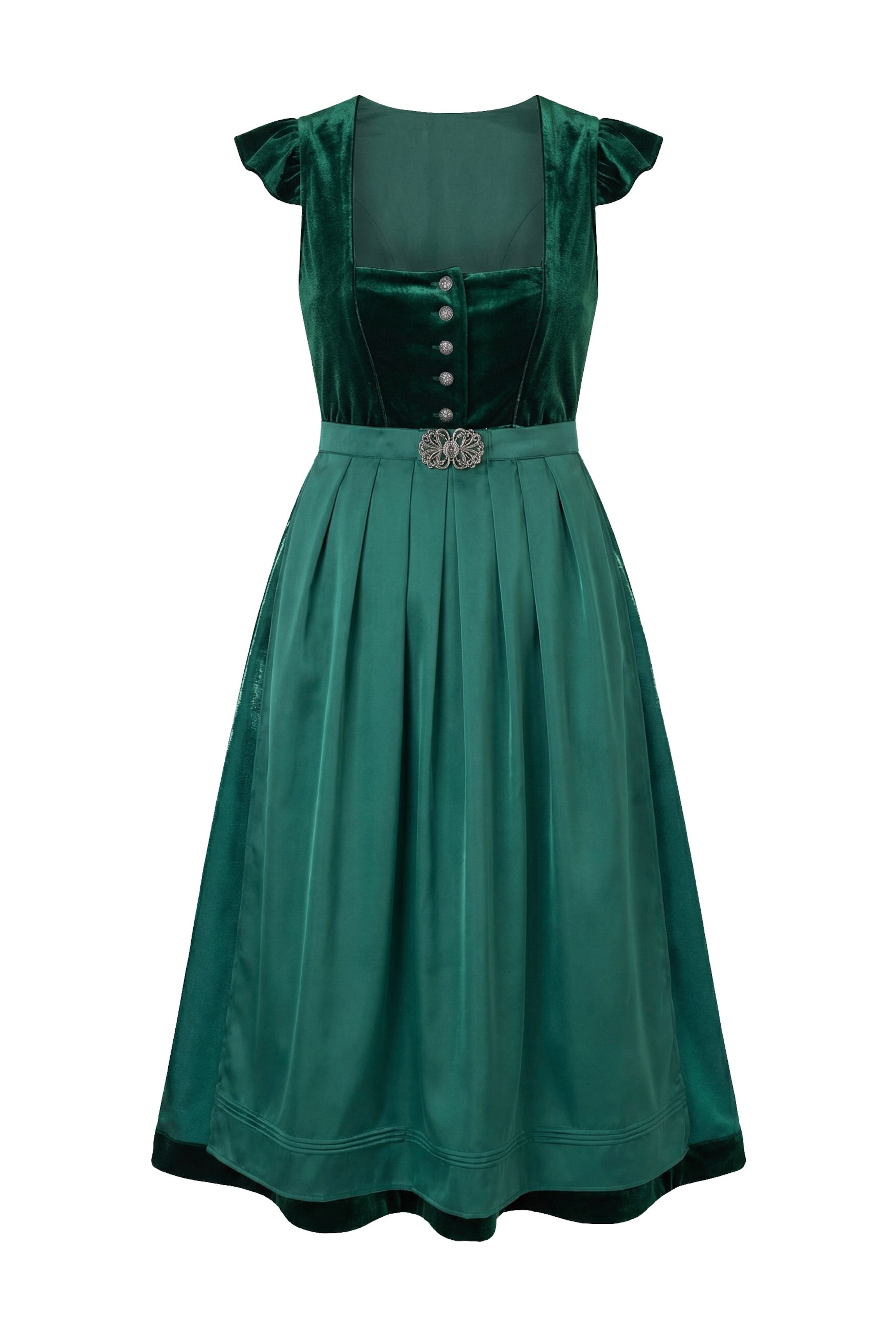 Ulla Popken Dirndl in Green: front