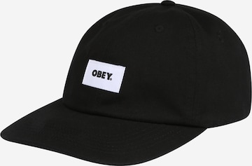 Obey Cap in Black: front
