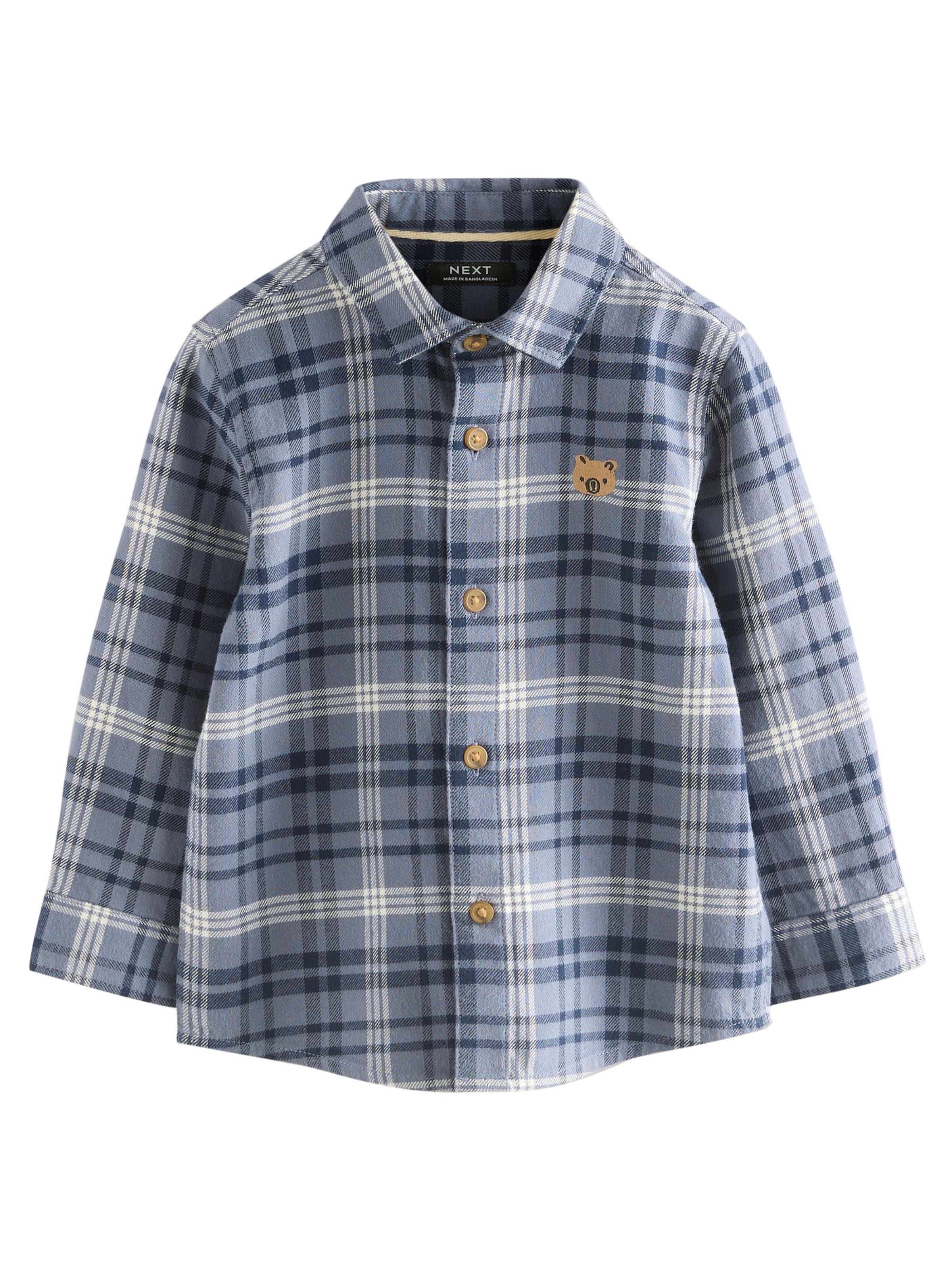 Next Regular fit Риза в синьо: отпред