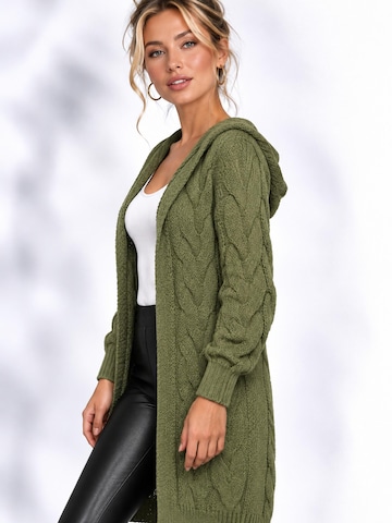 Worldclassca Strickjacke 'Worldclassca Strickjacke Lang mit Kapuze'‌‌‌‌‌‌‌‌ in Grün