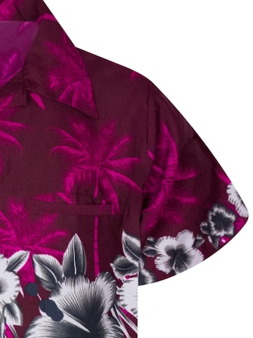 King Kameha Blouse 'Flower Chest' in Lila