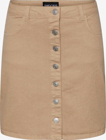 PIECES Skirt 'Peggy' in Beige: front