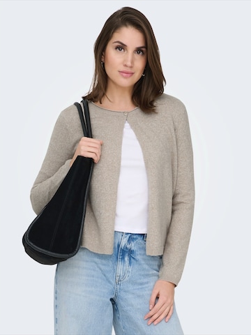 ONLY Gebreid vest 'ONLLOYAL' in Beige: voorkant