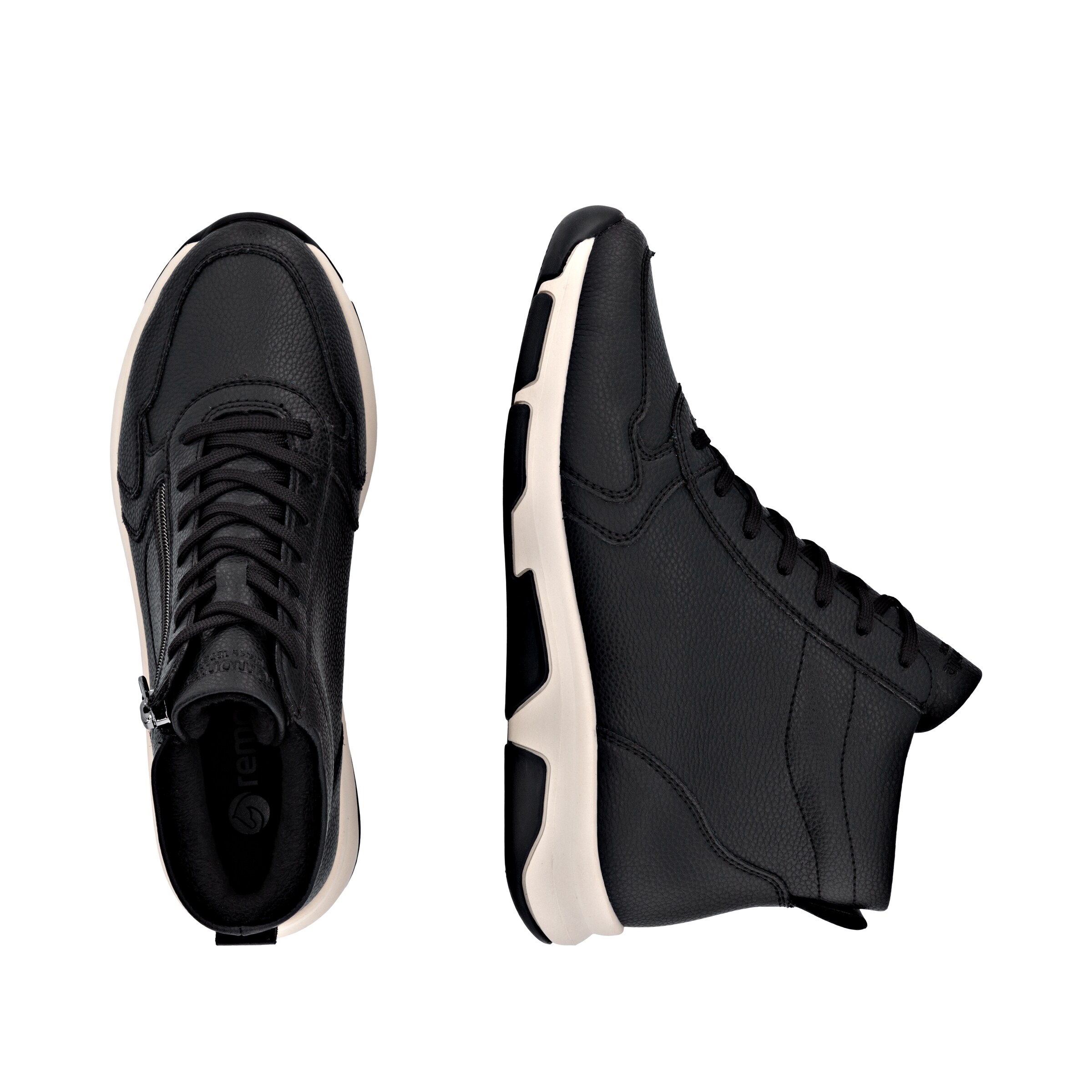 REMONTE Schnürstiefel in Schwarz