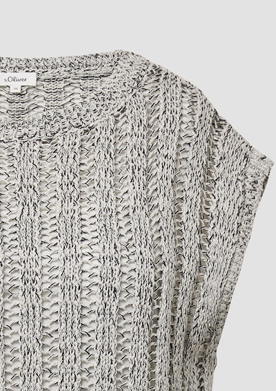 s.Oliver Pull-over en gris / noir, Vue avec produit