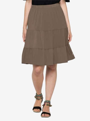 SHEEGO Skirt in Brown: front