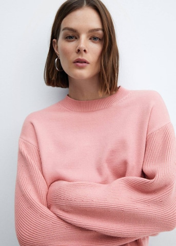 MANGO Sweter 'Nora' w kolorze różowy