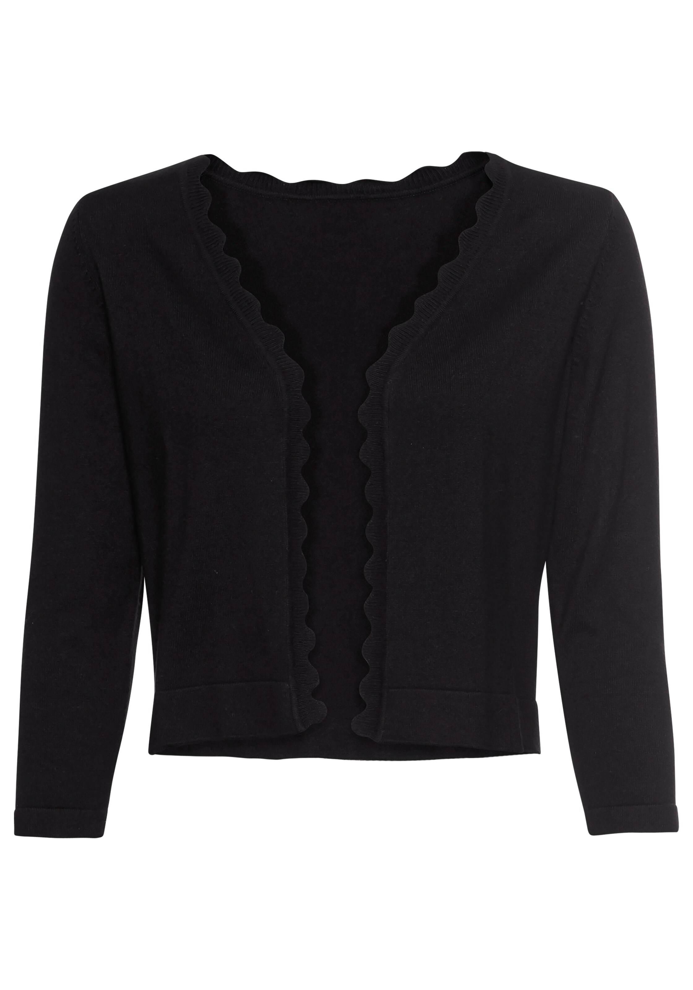 LAURA SCOTT Knit Cardigan in Black ABOUT YOU