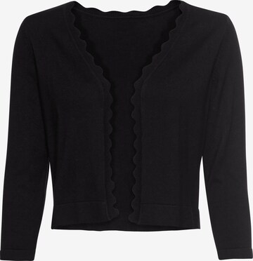 LAURA SCOTT Knit Cardigan in Black: front