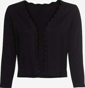 LAURA SCOTT Knit Cardigan in Black: front