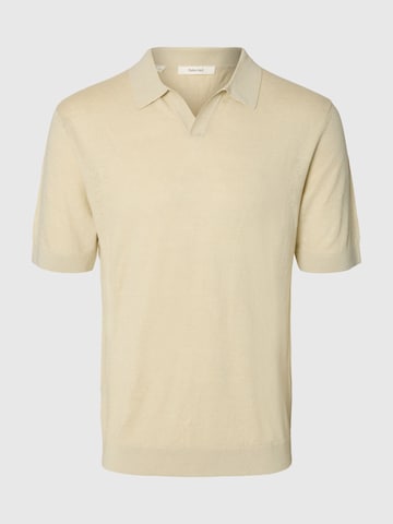 SELECTED - Camiseta en beige: frente