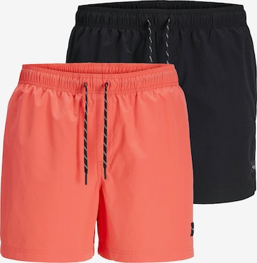 JACK & JONES Plavecké šortky – černá: přední strana