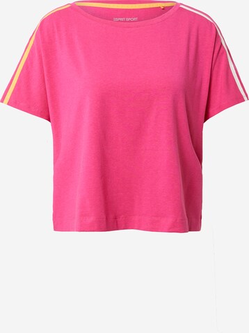 T-shirt fonctionnel ESPRIT en rose : devant