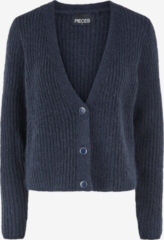 PIECES Knit Cardigan 'CILLA' in Blue: front
