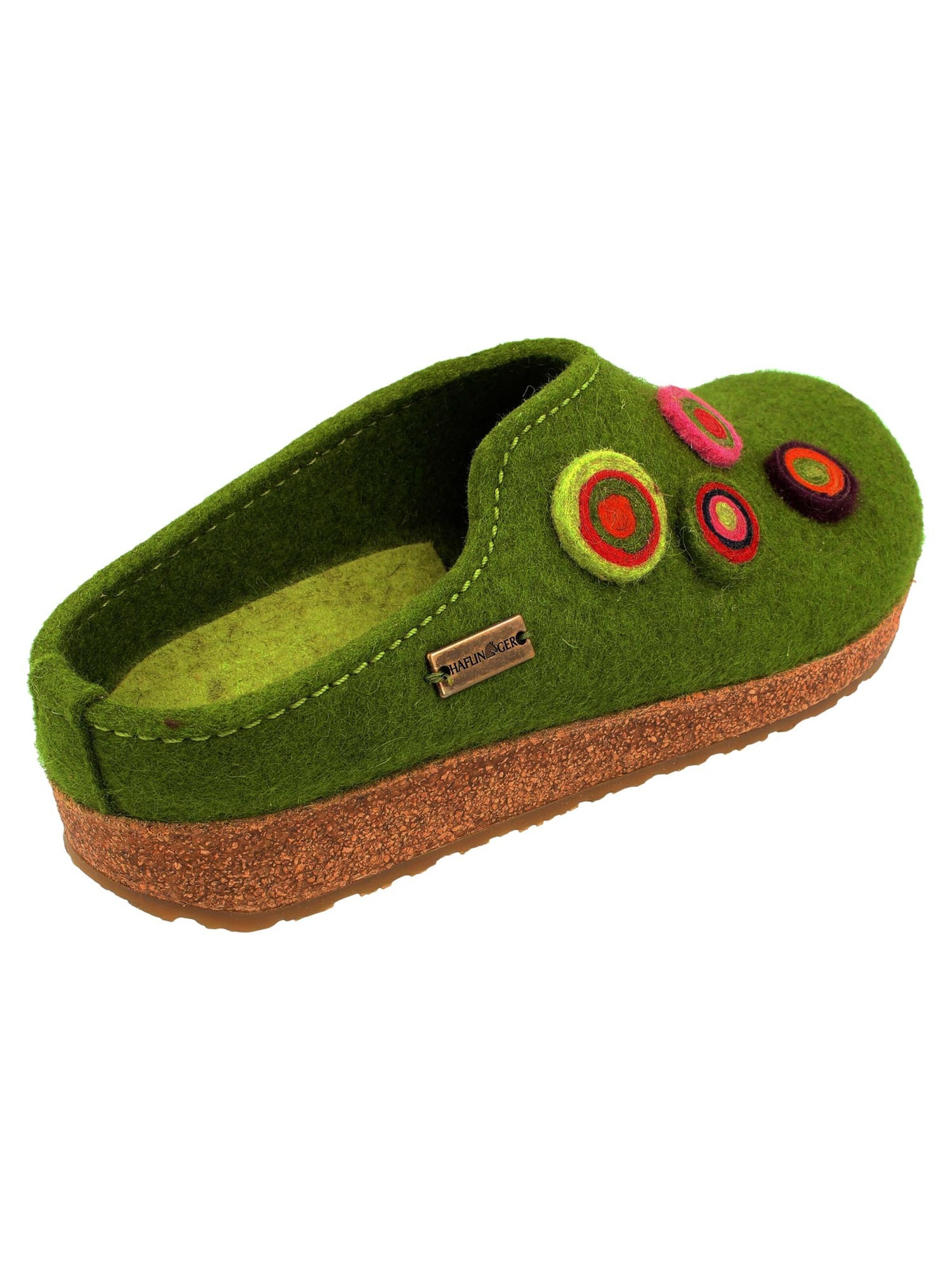 HAFLINGER Clogs 'Grizzly Kanon' in Green