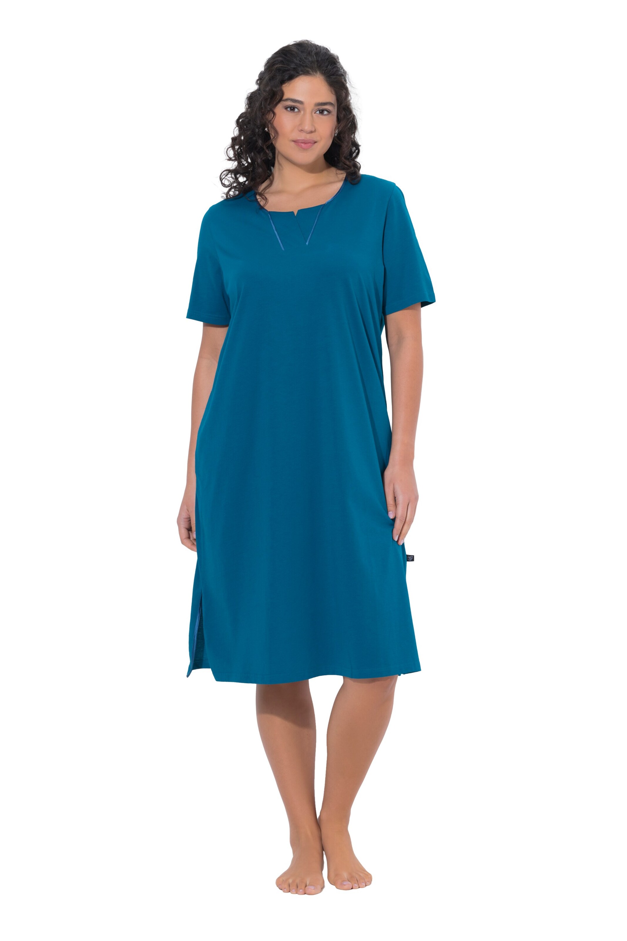 Ulla Popken Nachthemd in Blauw: voorkant