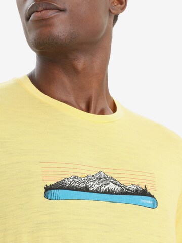 ICEBREAKER Performance Shirt 'Tech Lite II Ski Fields' in Yellow