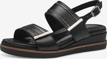 TAMARIS - Sandalias en negro: frente