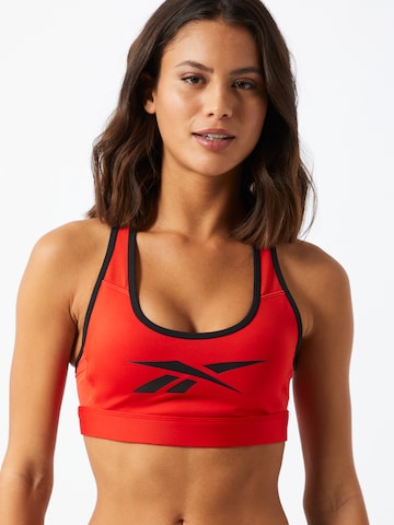 Reebok Bustier Sport bh in Rood